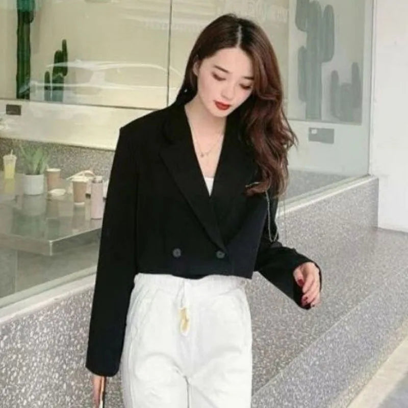 Women Spring Short Long Sleeve Suit Blazer