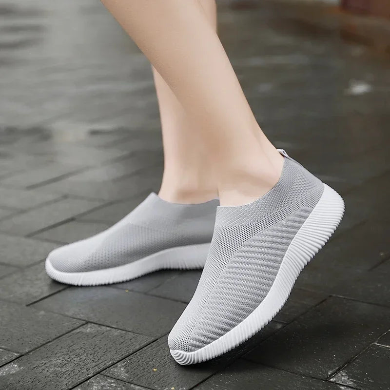 High Quality Women Sneakers Slip on Flats Shoes Walking Flat