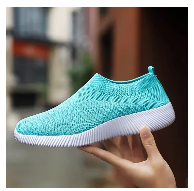 High Quality Women Sneakers Slip on Flats Shoes Walking Flat